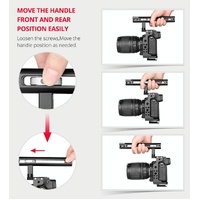Video Camera Cage Stabilizer With Handle For Nikon Z6 / Z7 - Black thumbnail