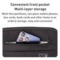 11 Inch Men Multifunctional Shoulder Bag Black thumbnail