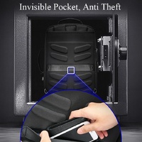 Large Capacity Business Laptop Backpack with Usb Port - Breathable & Stylish Black 30x12x44cm thumbnail