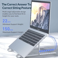 Portable Laptop Stand - Foldable - Black thumbnail