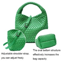 Apricot Hand Woven 2-in-1 Shoulder Bag - Apricot Colour thumbnail