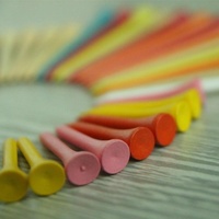 40 Wooden Golf Tees with Ball Holder - 70Mm thumbnail