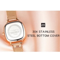Women Oval Dial Quartz Watch with Simple Bar Scale - Belt Green thumbnail