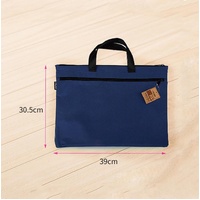 Double Zipper Canvas Storage Bag - Portable and Simple - Black thumbnail