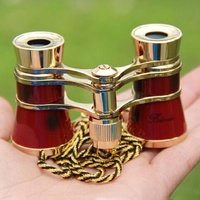 Chrome Double Cylinder Telescope with Handle - 3 x 25 Lady - Black thumbnail