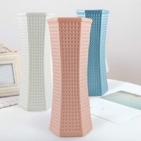 Versatile Plastic Vase for Creative Wet and Dry Flower Arrangements - Blue thumbnail