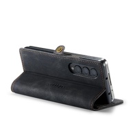 Vintage Rfid Leather Phone Case for Samsung Galaxy z Fold 4 - Coffee thumbnail