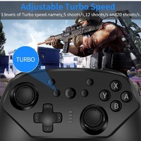 Wireless Game Handle for Nintendo Switch Lite - Tooth Design - Black thumbnail