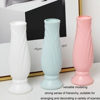 Imitation Porcelain Petal Vase for Drop-proof Home Decor - White thumbnail