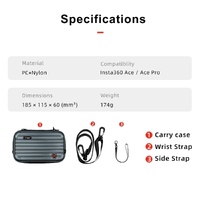 18.5 x 11.5 x 6cm Small Organizer Bag for Sports Camera Accessories - Pearl White thumbnail