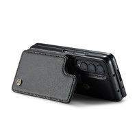 Leather Rfid Phone Case for Samsung Galaxy z Fold 4 5g - Wine Red thumbnail