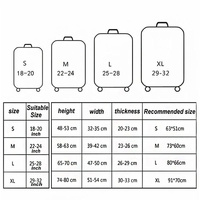 Protective Elastic Suitcase Cover - Fits 22-24 Inch Luggage - Dustproof & Scratch-proof - English Map thumbnail