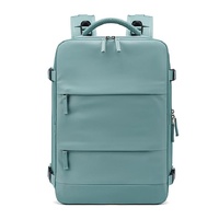 Outdoor Travel Laptop Backpack - Army Green - Purple thumbnail