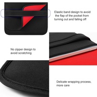 Horizontal Flap Clutch Bag with Neoprene Laptop Lining - Purple - 14 Inch thumbnail