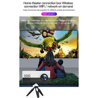 Mini Led Projector With Tripod Mount - Supports Av / Hdmi / Usb / Tf - 1080P Hd - Pink White thumbnail