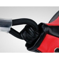 Adult Hanging Speed Ball For Boxing Fitness - Free Punching Bag - Pear Shape Red & Black thumbnail
