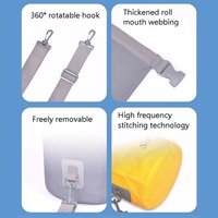 Waterproof Beach Bag For Outdoor Activities Pvc Mesh Cloth Storage Bucket For Swimming Rafting And Seaside Fun - Orange thumbnail