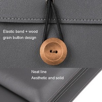 Waterproof Elastic Button Laptop Handbag - Pu Material - Rose Pink - 15.4/16 Inch thumbnail