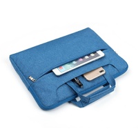 15.4 Inch Laptop Bag - Portable one Shoulder Zipper for Macbook Samsung Sony Dell Alienware Chuwi Asus Hp - Dark Blue thumbnail