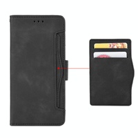 Samsung Galaxy z Fold 4 5g Leather Phone Case with Card Slots and Calf Texture - Blue thumbnail