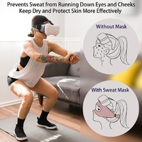 Gray Breathable Vr Eye Mask - Lightweight - Navy thumbnail