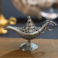 Metal Aladdin Magic Lamp Aromatherapy Home Decor Gift - Red Copper thumbnail
