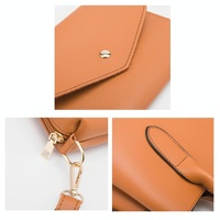 Large Capacity 3-in-1 Diagonal Handbags in Pink Pu Leather thumbnail