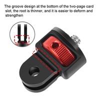 Universal Tripod Adapter for Action Cameras - 1 / 4 Inch Screw - Red Black thumbnail