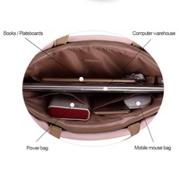13.3 Inch Pink Laptop Crossbody Bag - Waterproof Pu Material thumbnail