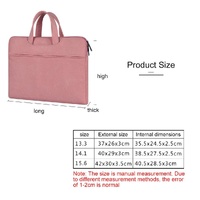 Waterproof Portable One-shoulder Handbag for 15.6 Laptops with Hidden Zipper and Suitcase Belt - Pink thumbnail