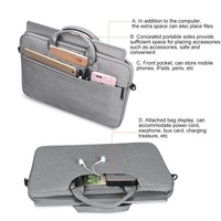 Hidden Portable One-shoulder Handbag for 14.1 Laptops - Waterproof Oxford Cloth - Pink thumbnail