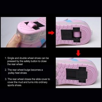 Rechargeable Led Roller Skates - Pink Size 30 thumbnail