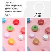 16cm Usb Led Ring Light with Tripod and 3 Modes - Pink thumbnail