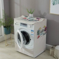 Cartoon Cotton Linen Drum Roller Washing Machine Dust Cover - 83x60x60cm Size - Penguin thumbnail