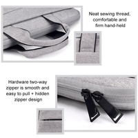 Portable 14.1 Laptop Tablet Bag With Dual Pockets And Soft Handle - Grey thumbnail