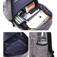 Versatile Canvas Laptop Backpack for 13-15 Inch - 36x25x10cm - Grey thumbnail