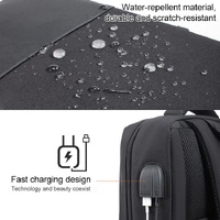Multifunctional Oxford Laptop Backpack - Cxs-611 - Light Grey thumbnail