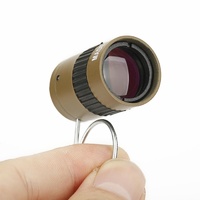 Mini Pocket Telescope with Finger Buckle - 2.5x17.5mm - Gold thumbnail