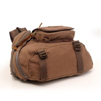 Multi Function Canvas Chest Bag Shoulder Messenger Crossby Bag - Khaki thumbnail