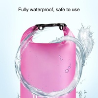 Waterproof Single Shoulder Dry Bag Outdoor Pvc Barrel Dry Sack Capacity Under 50L - Blue thumbnail