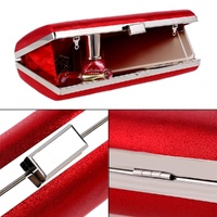 Square Party Handbag For Women Elegant Crossbody Bag For Banquets And Events - Red thumbnail