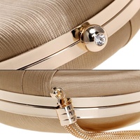 Silk Handbag for Fashion Banquets and Parties - Silver thumbnail