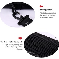 Portable Foldable Golf Ball Bag - Nylon - Black Silver thumbnail