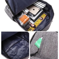 Multi-function Canvas Laptop Backpack - Fits 15.6 Macbook Samsung Sony Dell Alienware Chuwi Asus Hp - 42x29x13cm - Baby Blue thumbnail
