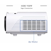 Portable Mini Led Projector With Remote - 1200 Lumens - White thumbnail