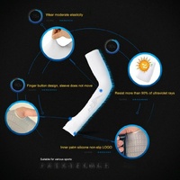 Breathable Golf Sunscreen Sleeve - Fluorescent Green - White thumbnail