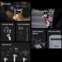 Aircross s 3 Axis Foldable Handheld Gimbal Stabilizer for Dslr Cameras and Smart Phone White thumbnail