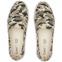 TOMS Womens Casual Canvas Slip On Sneakers Shoes Espadrilles - Army Camo Camouflage - US 7 thumbnail