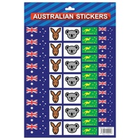 Australian Flag Stickers – 4x A4 Sheets of Festive Stickers for Australia Day Celebrations thumbnail