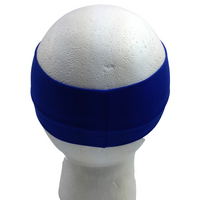 PLAIN HEADBAND Elastic Stretch Sports Yoga Hair Band Unisex 8cm Wide Wrap - Blue thumbnail